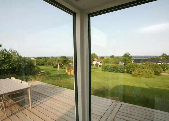 Family With Panoramic View Of Aarhus Bay